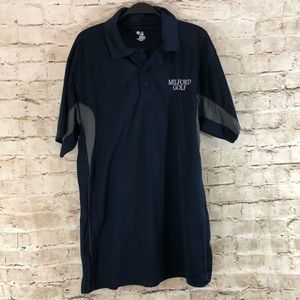 Milford navy short sleeve golf polo size large